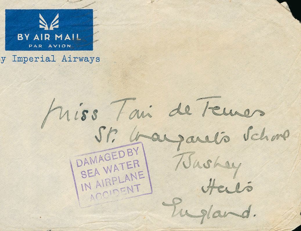 2098 Air Mail Crash Covers. (1936ca). COVER. Directed At BUSHEY. In Our Opinion It Is The Flight Of Imperial Airways Fro - Airplanes