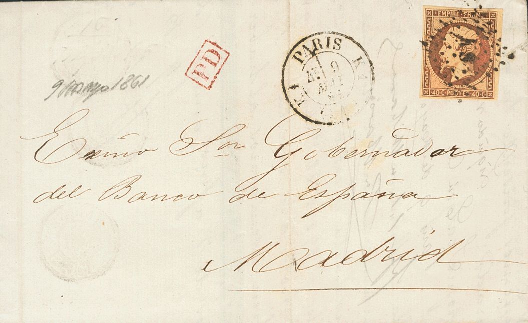 2281 France. (1860ca). COVER. Interesting Set With Nine Covers And A Front Cover Addresed To Spain With Different Franki - Andere & Zonder Classificatie