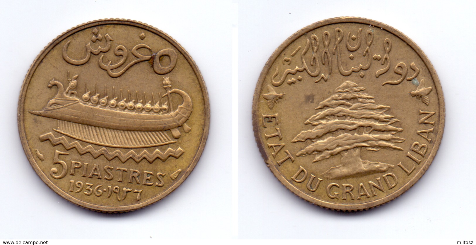 Lebanon 5 Piastres 1936 - Libanon