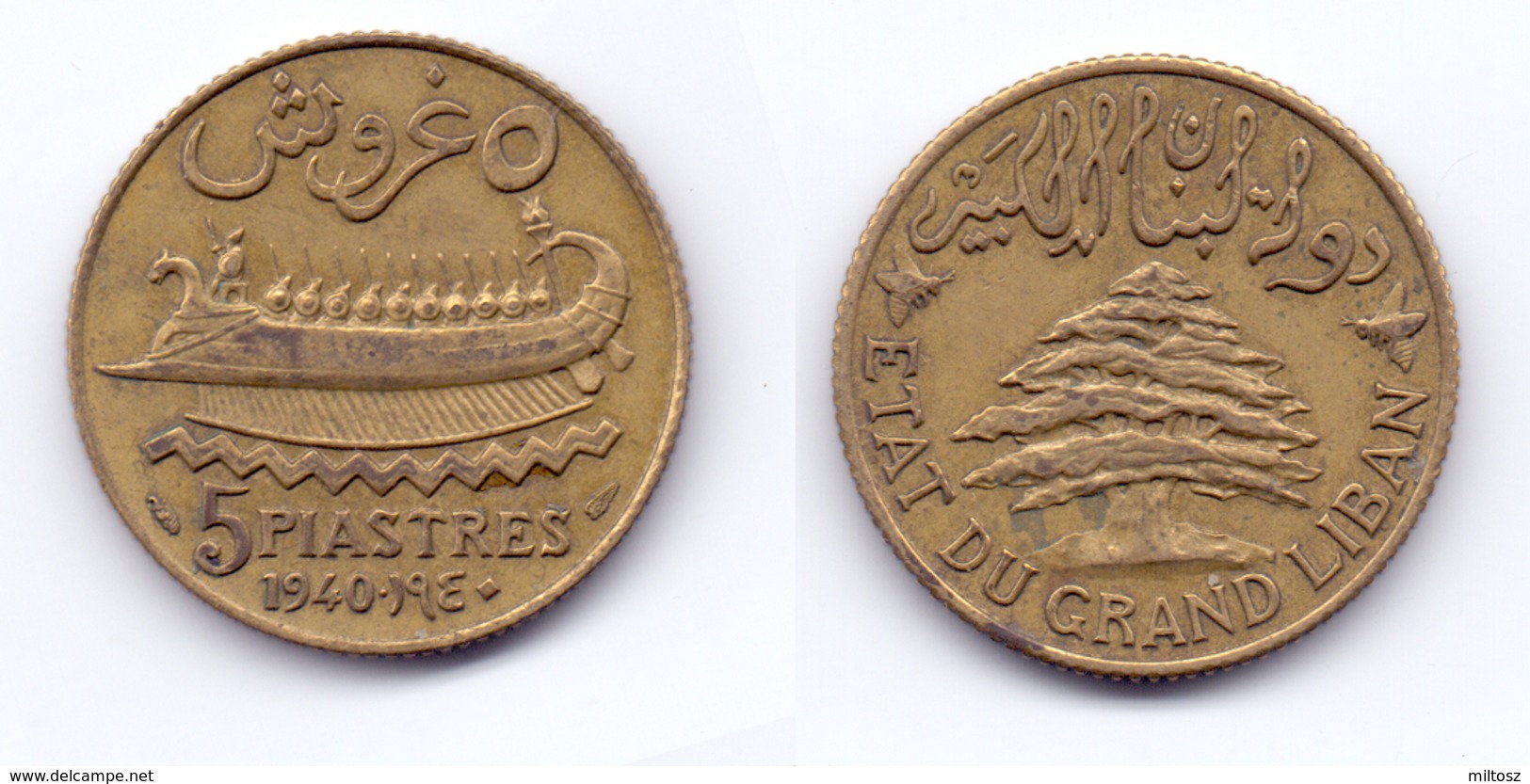 Lebanon 5 Piastres 1940 - Liban