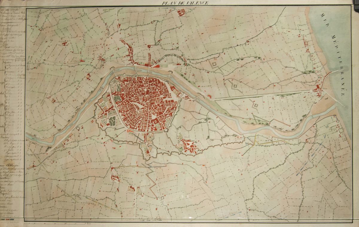 2382 French Army. Bibliography. (1812ca). PLAN DE VALENCE. On The Edge (folded) And Handwritten "Plan Du Siege De Valenc - Documenten