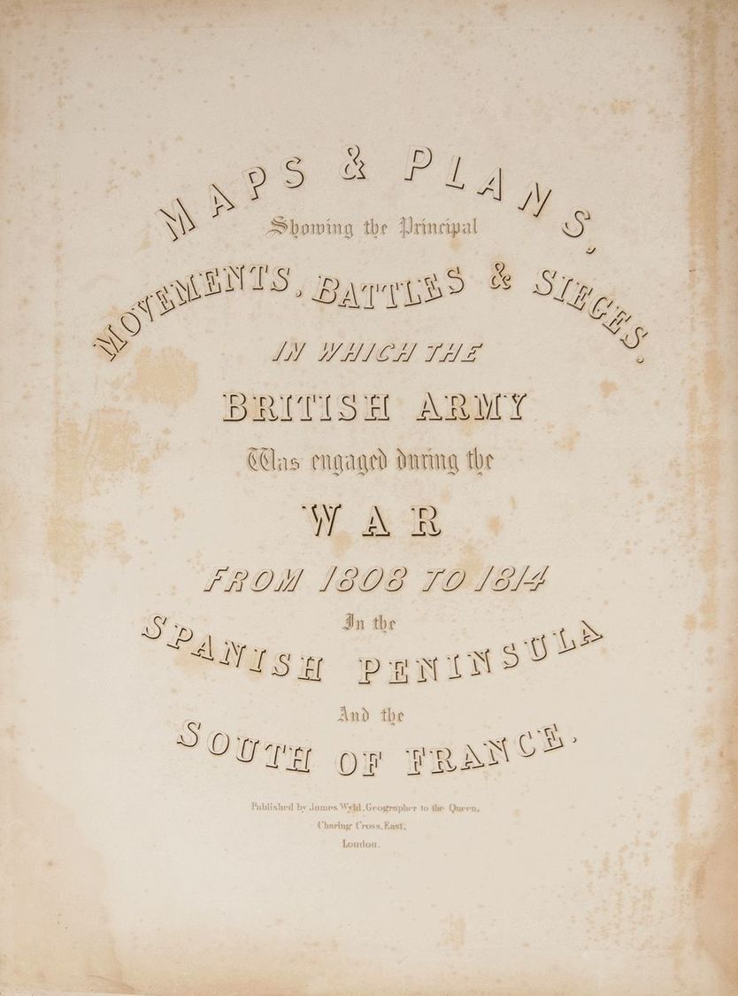 2387 French Army. Bibliography. (1840ca). PLANS OF THE MAIN ACTIONS IN WICH BRITISH ARMY WAS ENGAGED DURING THE WAR IN T - Documenten