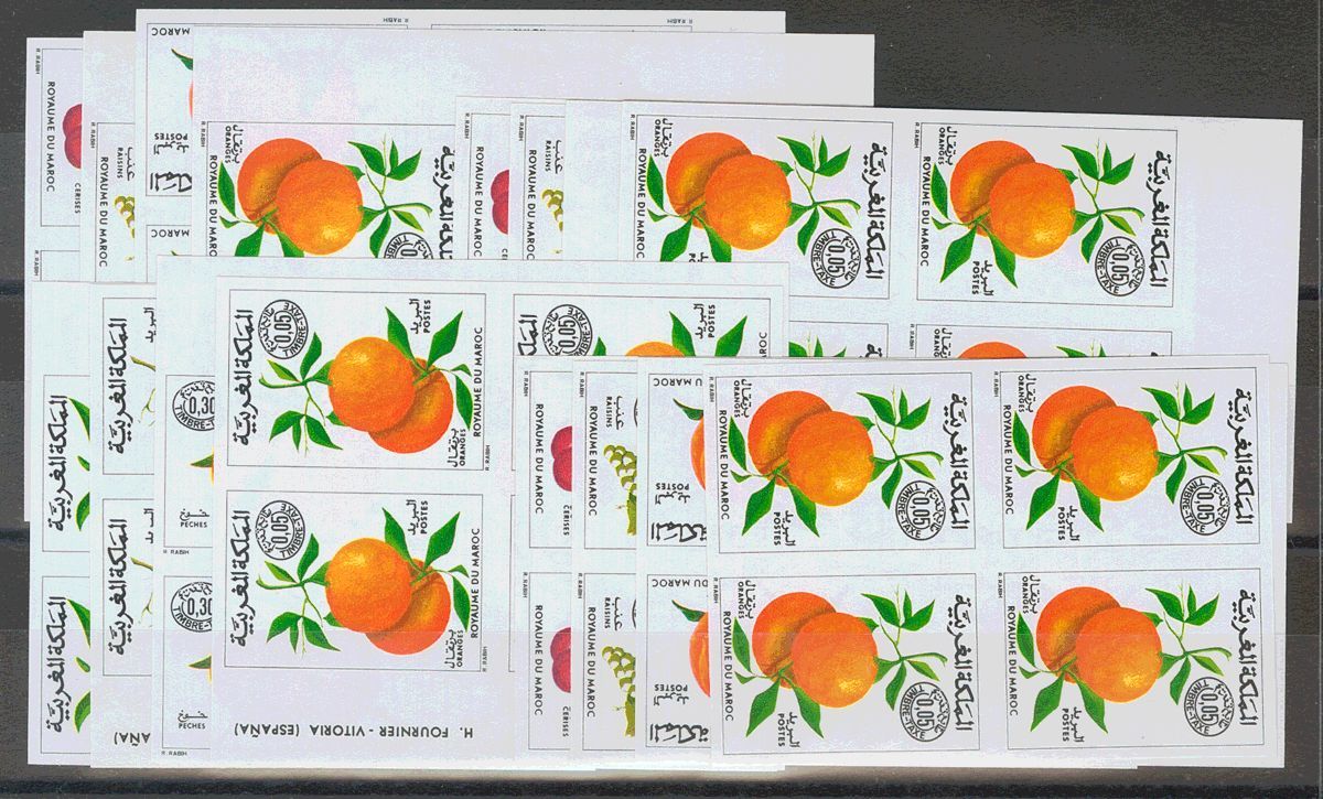 2452 Independent Marocco. Postage Due. 1974. Yv. ** 60/63(16). Sixteen Complete Sets. IMPERFORATED. VERY FINE. - Spaans-Marokko