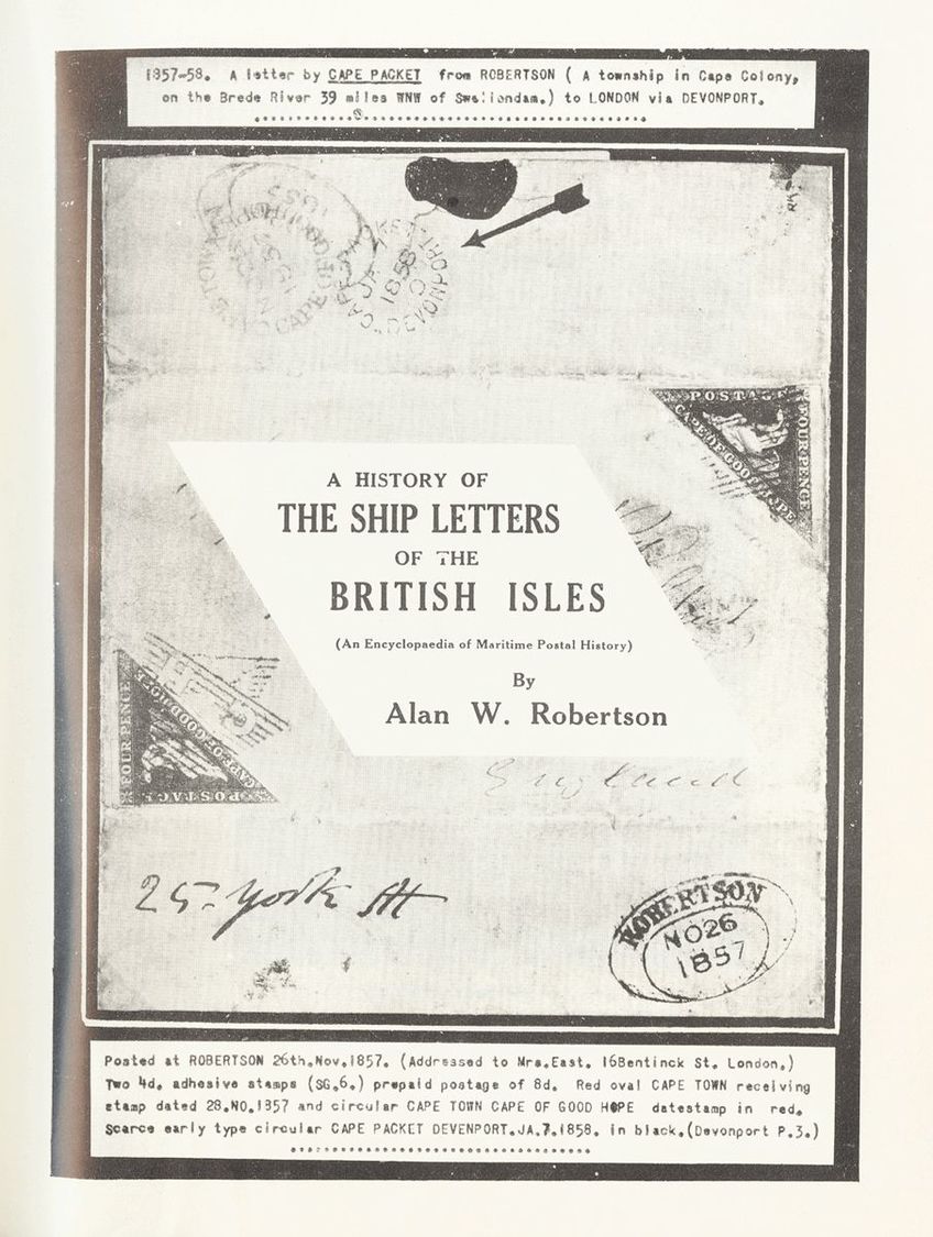 2481 Great Britain. Bibliography. 1955. SHIP LETTERS THE MARITIME POSTAL HISTORY OF THE BRITISH ISLES. Alan Robertson. P - ...-1840 Voorlopers