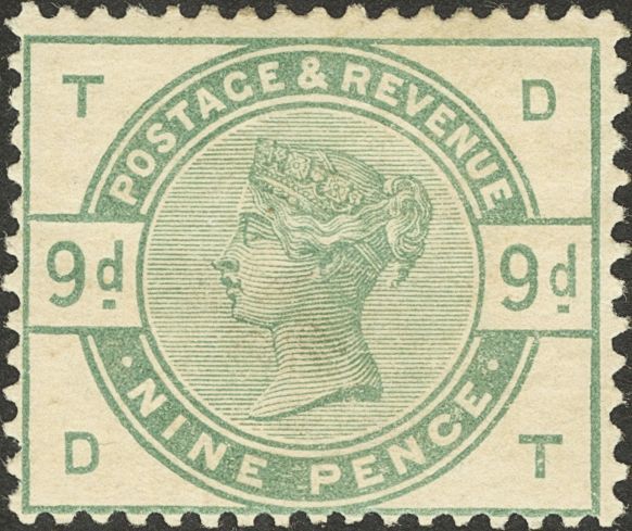 2530 Great Britain. 1883. Yv. * 84. 9 P Green (toned Gum). FINE AND RARE. (SG2015, £ 1,250). Cert. R.P.S.L.  Yvert 2010: - ...-1840 Voorlopers