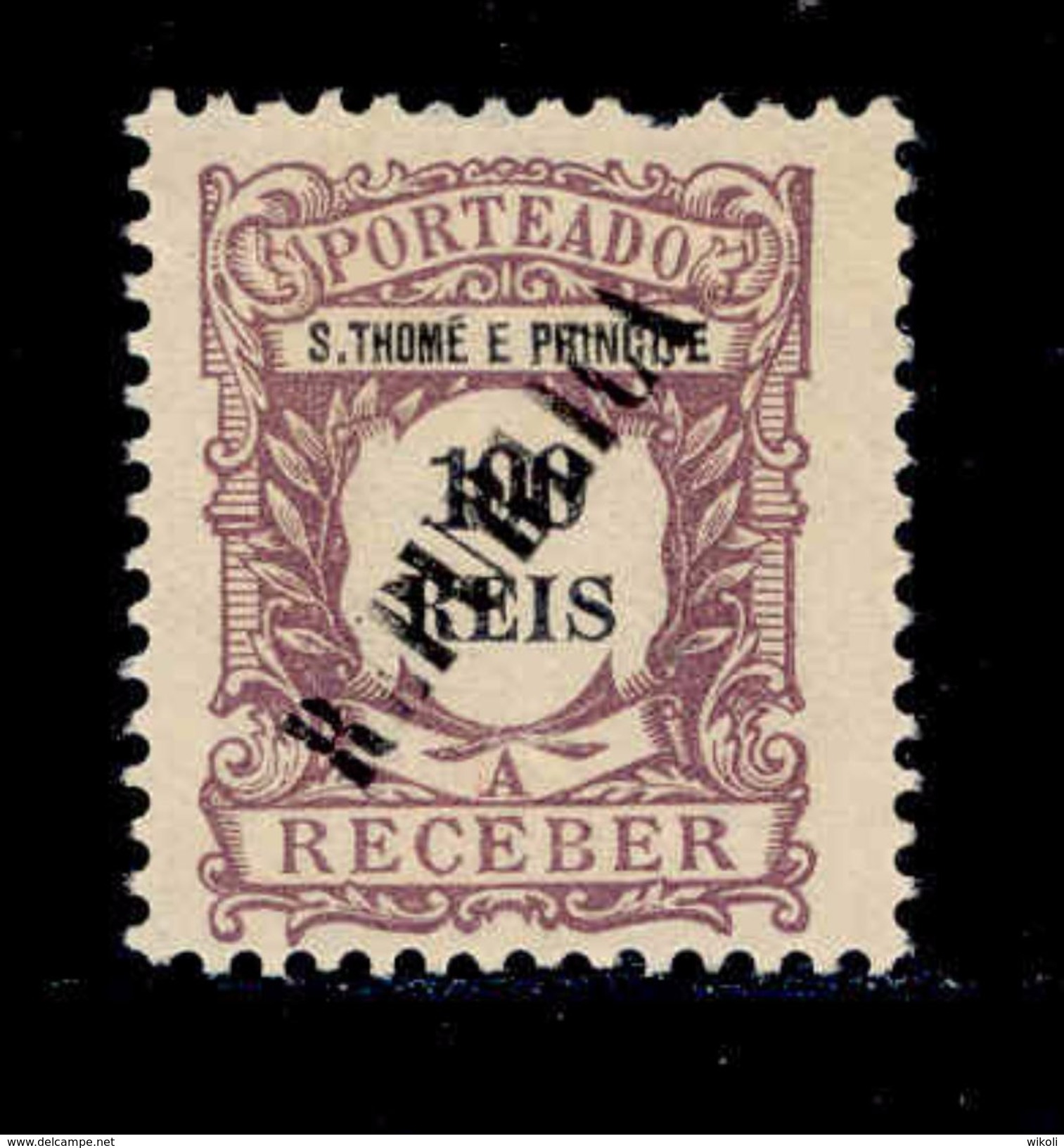 ! ! St. Thomas - 1913 Postage Due Local Republica 100 R - Af. P 27 - NGAI - St. Thomas & Prince