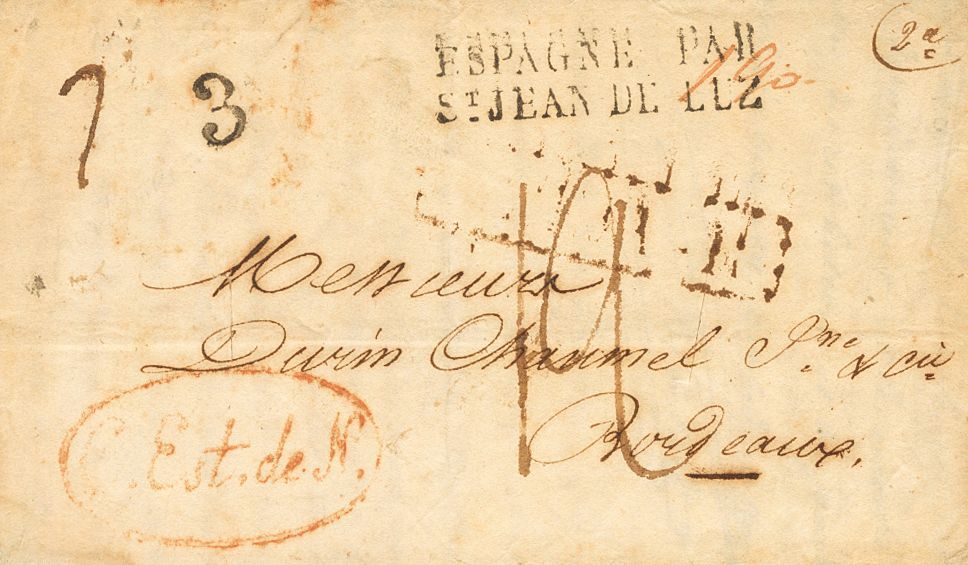 2696 Portugal. Prephilately. 1831. COVER. (April 9th). SAN BLAS (MEJICO) To BURDEOS (business Letter Circulated Through  - Andere & Zonder Classificatie