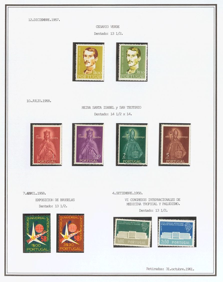 2709 Portugal. (1910ca). Yv. **/* . Spectacular Collection Of Portugal Between 1910 And 1965, Mostly Mint And Never Hing - Andere & Zonder Classificatie