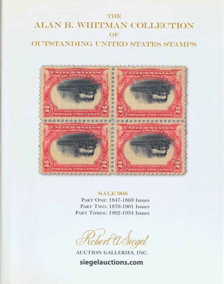 2896 United States. Bibliography. 2009. THE ALAN B. WHITMAN COLLECTION OF OUTSTANDING UNITED STATES STAMPS, SALE 968. (a - Andere & Zonder Classificatie