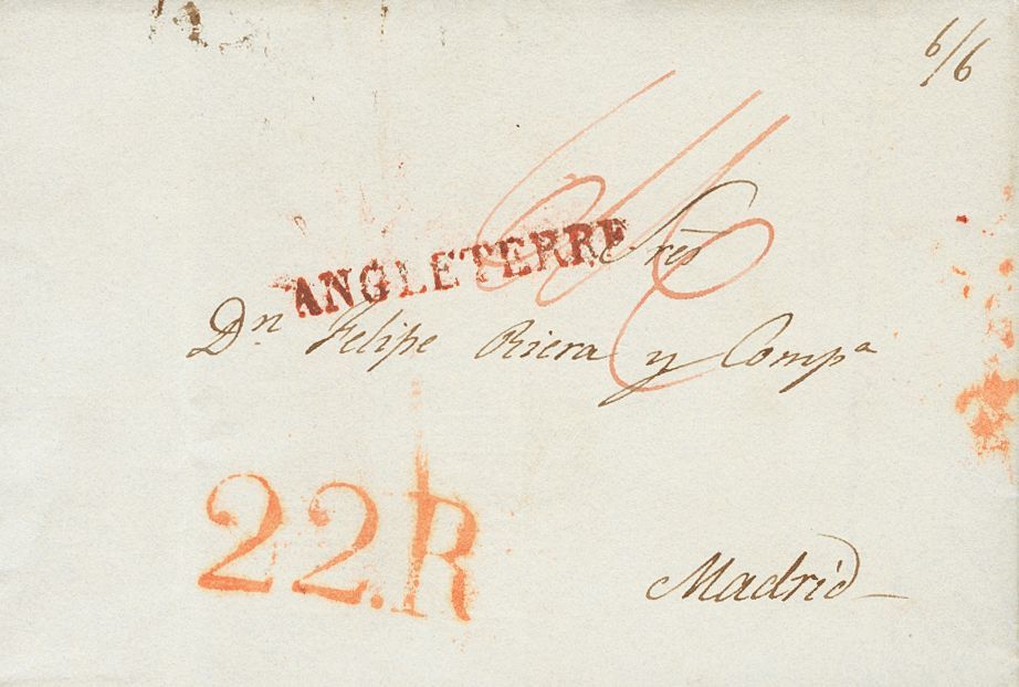 2900 United States. 1829. COVER. NEW ORLEANS To MADRID, Forwarding By Harman And Cº (handwritten On Back) To England, Wh - Andere & Zonder Classificatie