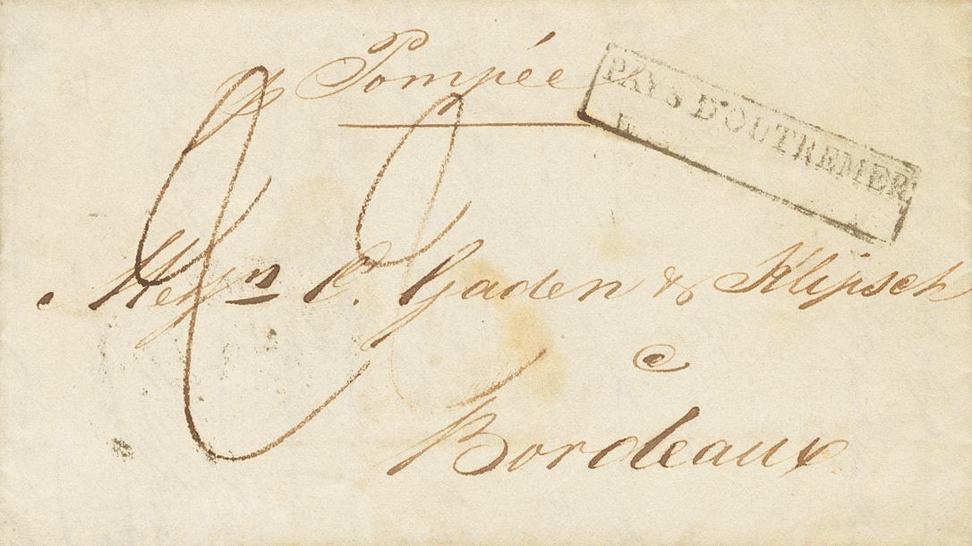 2922 Cuba. Agencia Postal Francesa. 1835. SOBRE. LA HABANA A BURDEOS (FRANCIA). Marca De Llegada PAYS D'OUTREMER, Nombre - Cuba (1874-1898)