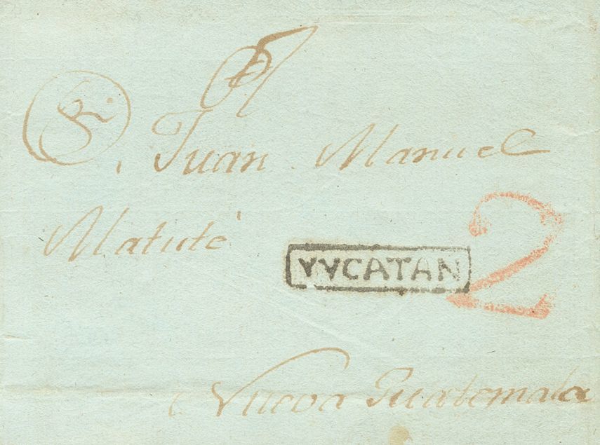 2993 Méjico. Prefilatelia. 1793. SOBRE. CAMPECHE (MEJICO) A GUATEMALA. Marca YUCATAN, De Mérida De Yucatán (P.E.2) Edici - Mexico