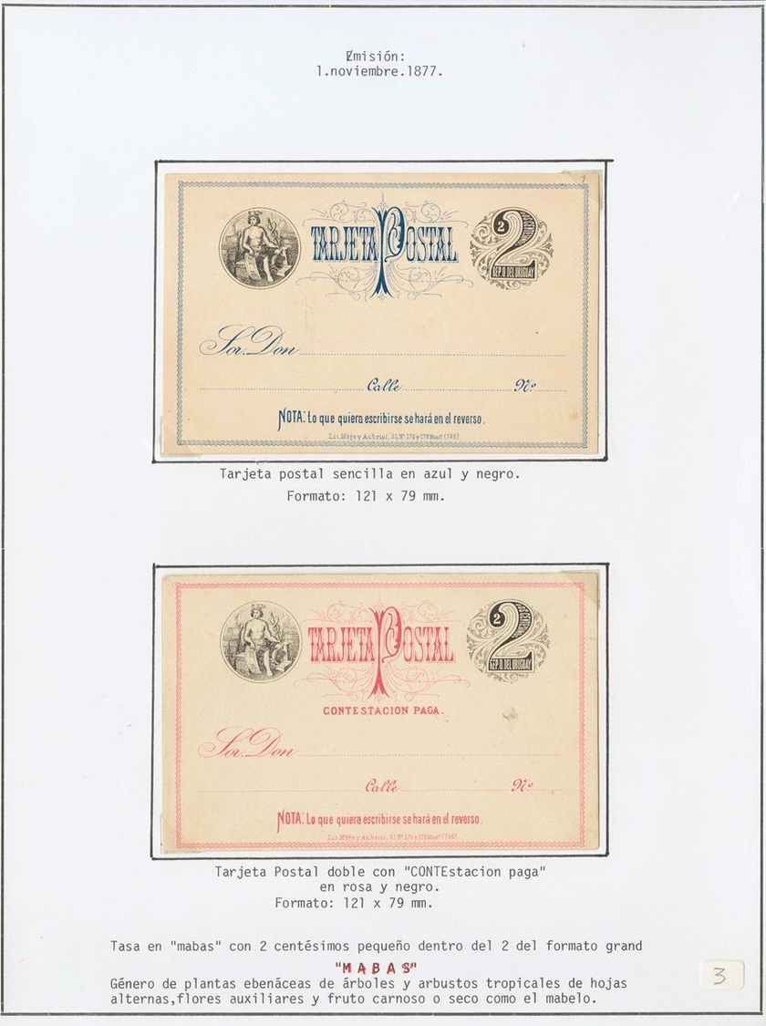 3122 Uruguay. (1877ca). SOBRE. Espectacular Colección De Tarjetas Y Sobres Entero Postales De Uruguay Entre 1877 Y 1930, - Uruguay