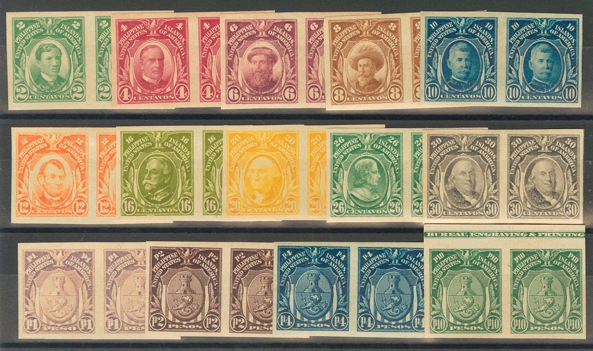 3147 Philippines. U.S. Administration. 1906. Yv. */(*) 204/25s(2). Complete Set (except 30 Cts Ultramarine), In Pair. IM - Filippijnen