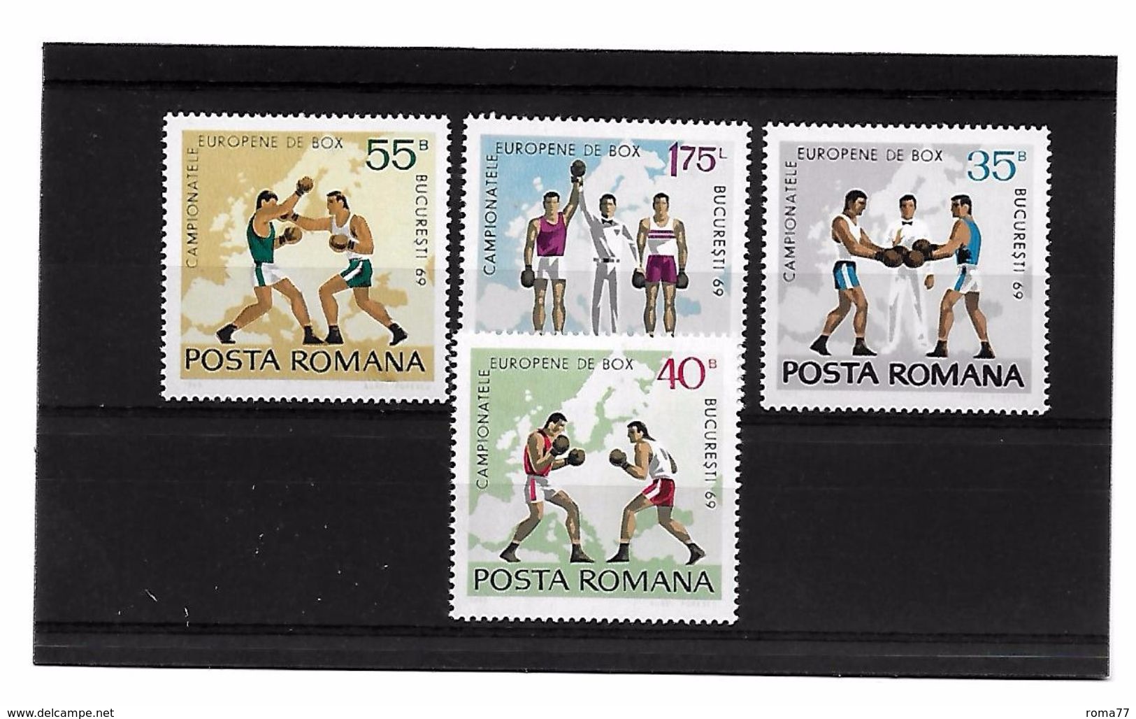 EDY 744 - ROMANIA 1969  , Quattro Valori  Nuovi  ***  BOXE - Pugilato