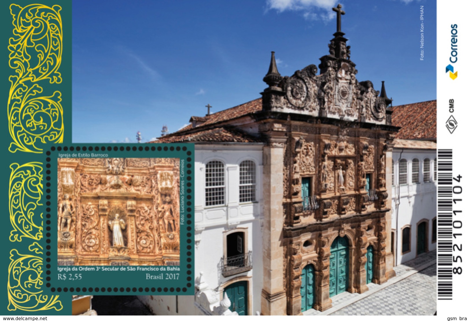 Brazil 2017: SS Church Of San Francisco, Baroque Style - Salvador Bahia. Baroque, Architecture, Catholicism. MNH - Christianisme