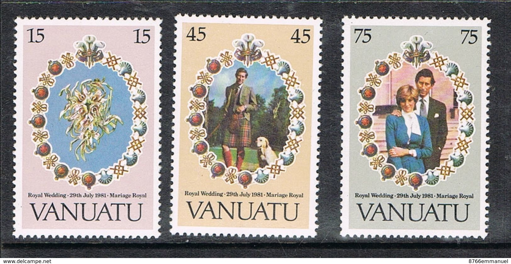 VANUATU N°628 A 630 N** - Vanuatu (1980-...)