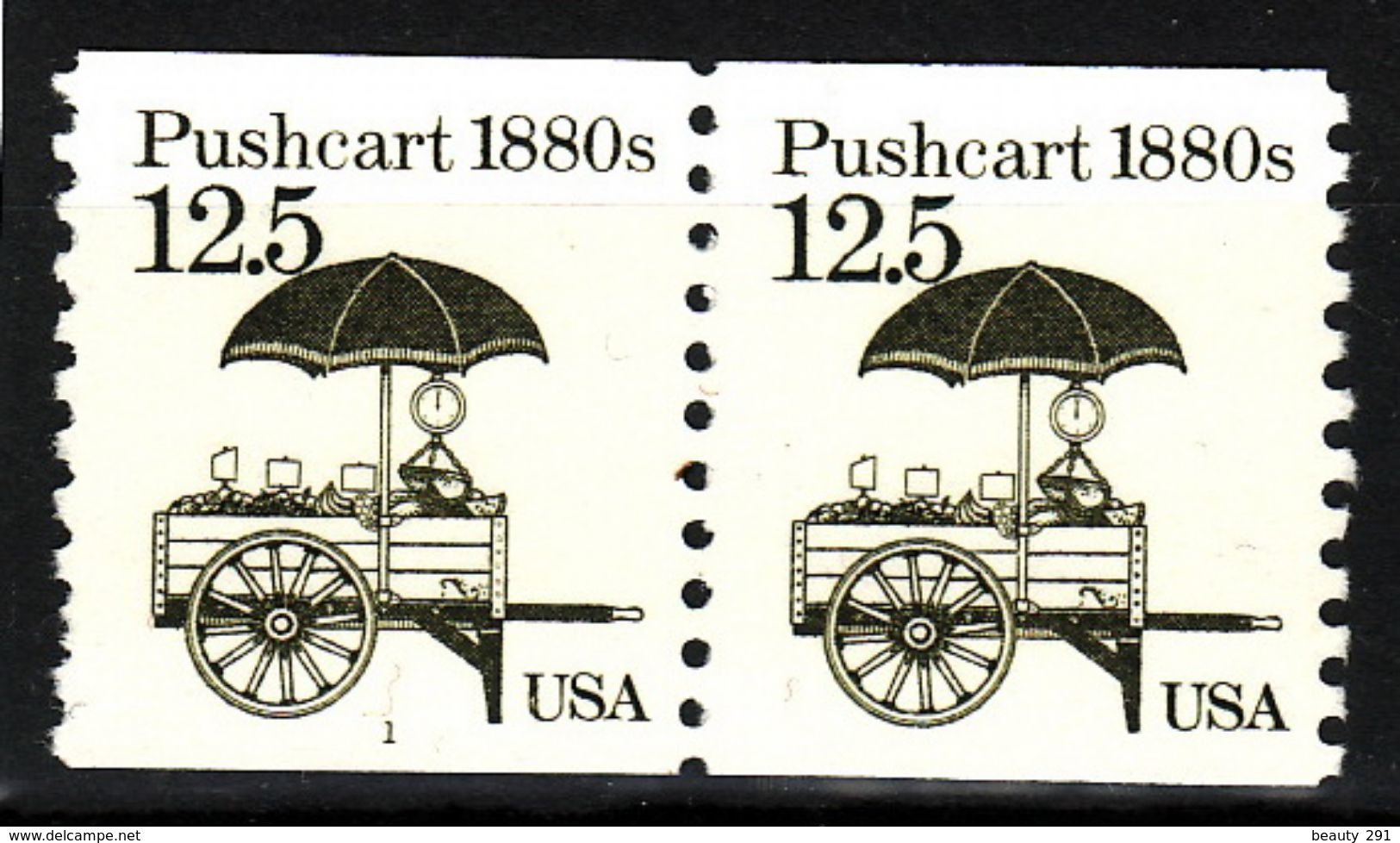 USA 1985 Scott # 2133. Transportation Issue: Pushcart, MNH (**) Pair With P 1 - Sonstige (Land)