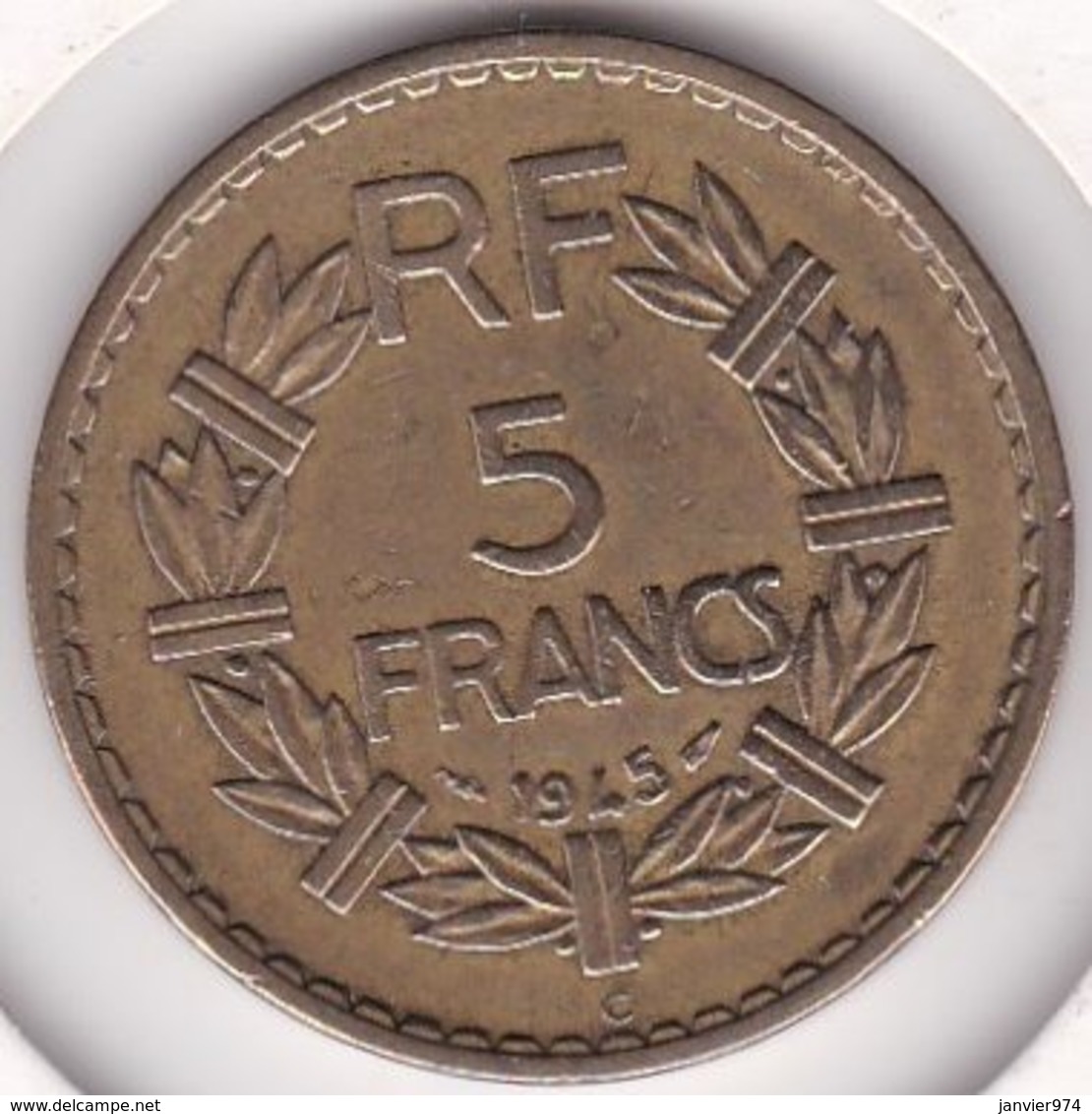 5 FRANCS 1945 C (Castelsarrasin). Bronze Aluminium - 5 Francs