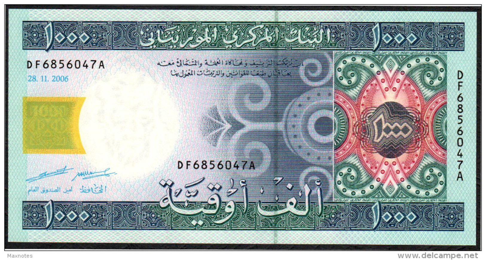 MAURITANIA   : Banconota 1000 Ouguiya - P13b - 2006 - UNC - Mauritania