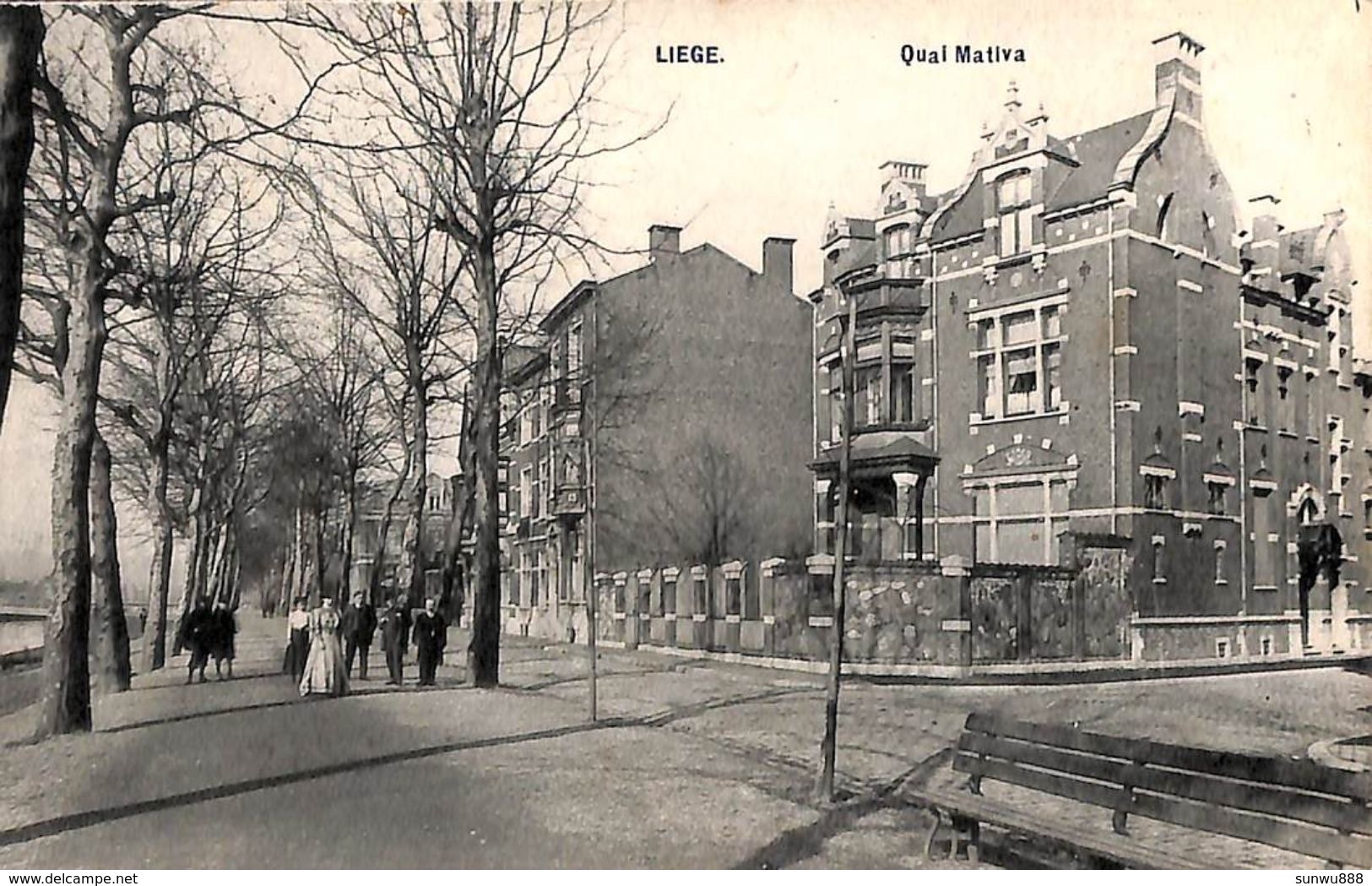 Liège - Quai Mativa (animée, Peu Vue, 1907) - Luik