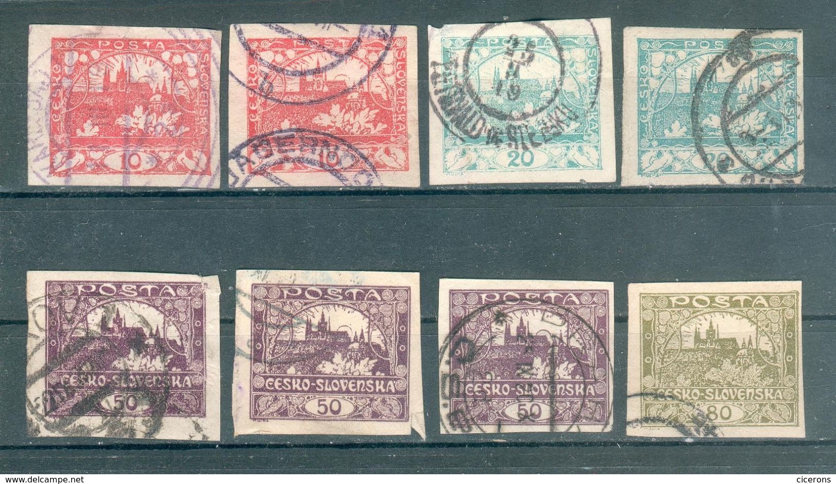 TCHECOSLOVAQUIE ; 1918-1920 ; Y&T N°; Lot : 03 ; Oblitéré - Collections, Lots & Series