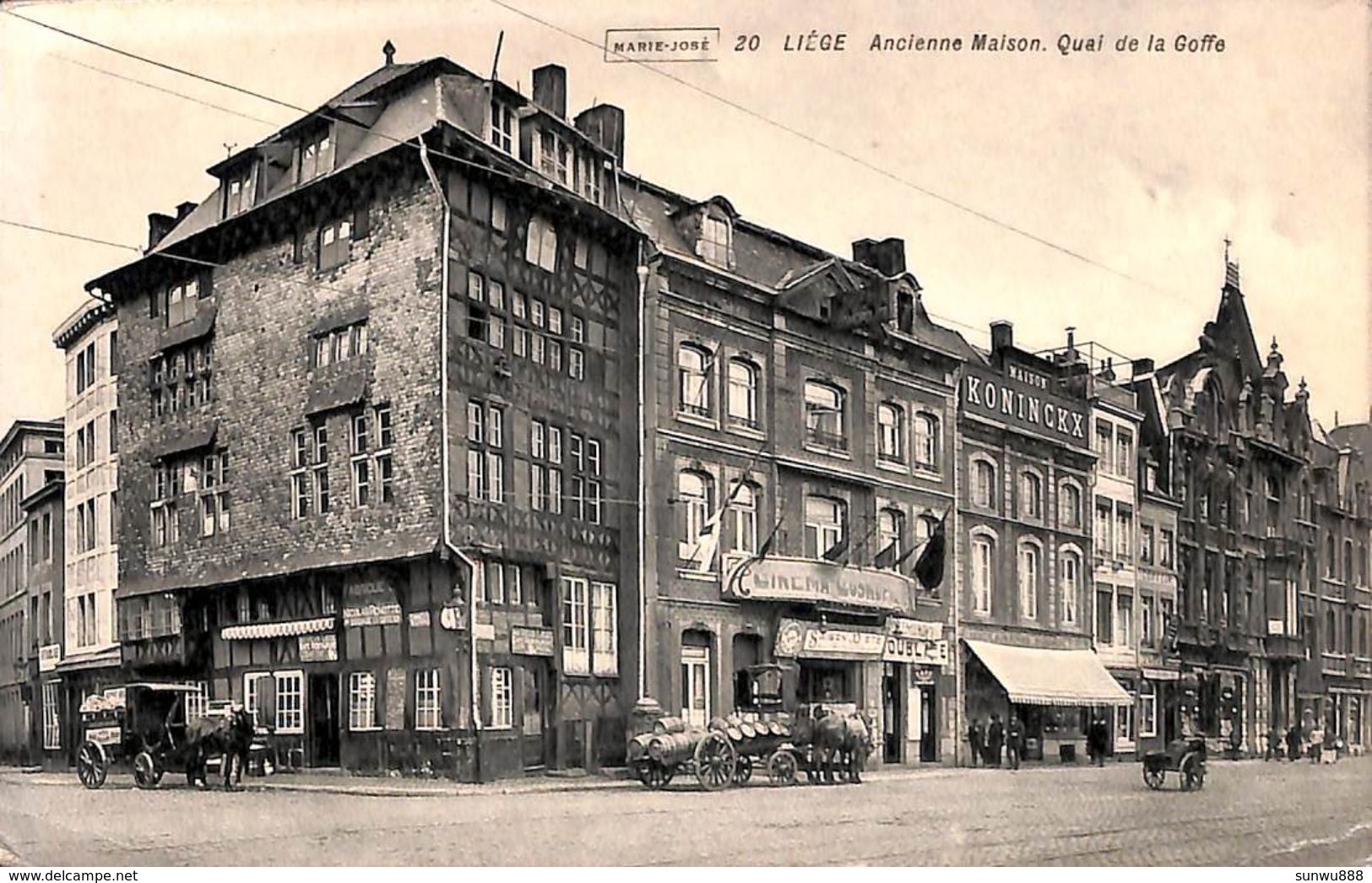 Liège - Ancienne Maison. Quai De La Goffe (attelages Brasseurs, Cinéma) - Luik