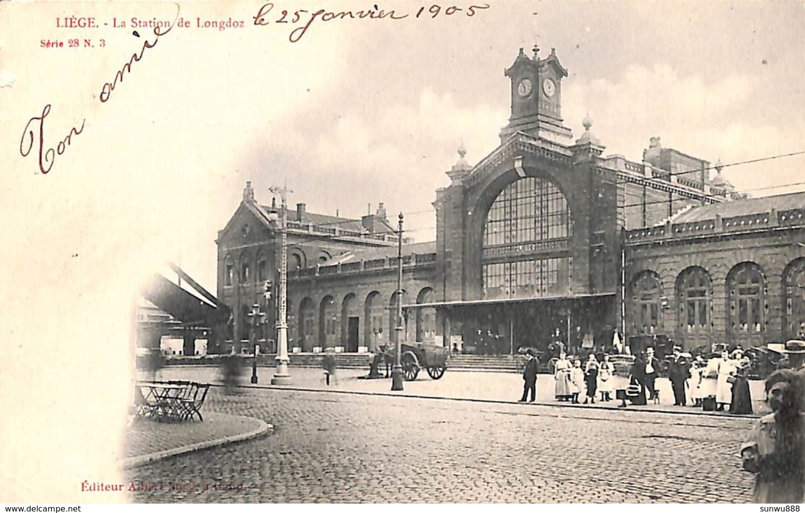 Liège - La Station De Longdoz (animée, 1905, Albert Sugg) - Luik