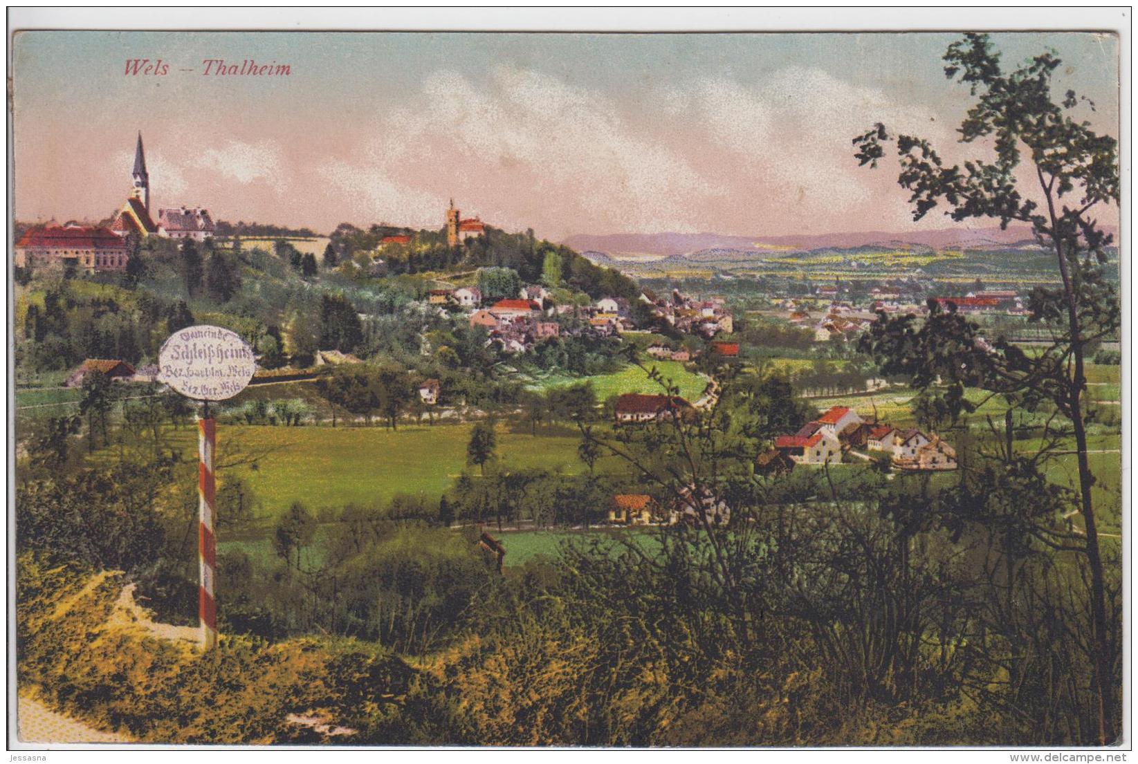 AK - THALHEIM Bei Wels - Panorama 1912 - Wels