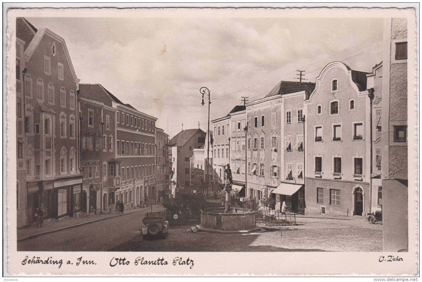 AK - SCHÄRDING Am Inn - Otto Planetta Platz - O. Zieher Karte 1939 - Schärding