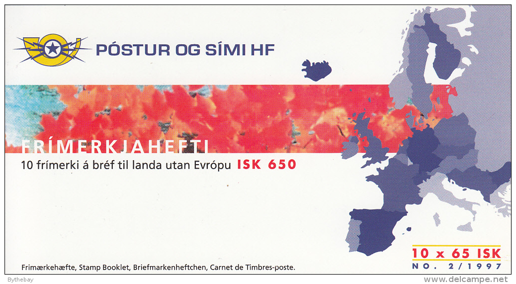 Iceland 1997 Booklet Of 10 Scott #845 65k Old Woman Reaching For Children EUROPA - Carnets