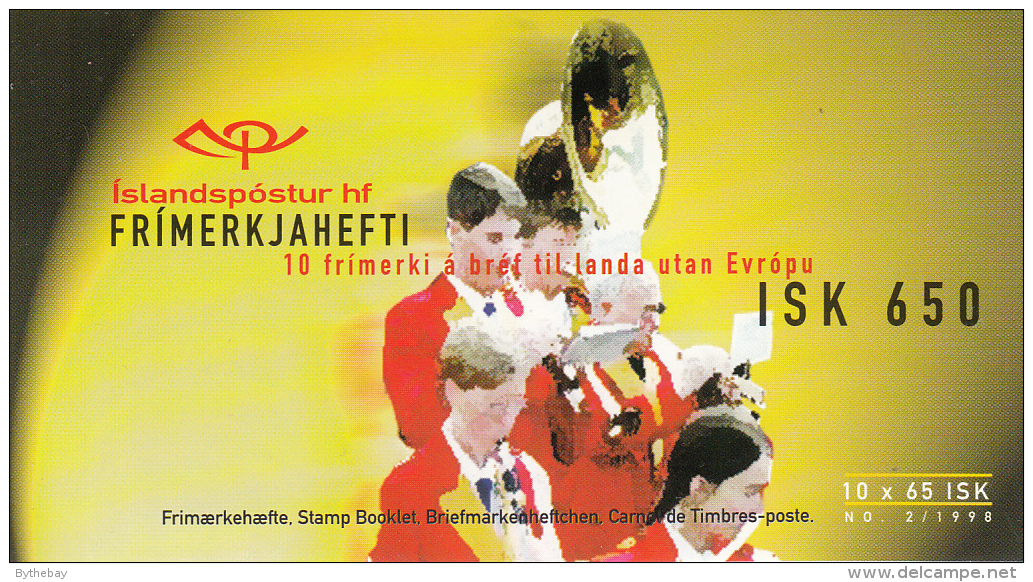 Iceland 1998 Booklet Of 10 Scott #861 65k Band, Parade Independence Day EUROPA - Autres & Non Classés