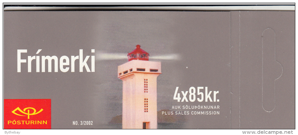 Iceland 2002 Booklet Of 4 Scott #962a 85k Kogurviti - Lighthouses - Carnets