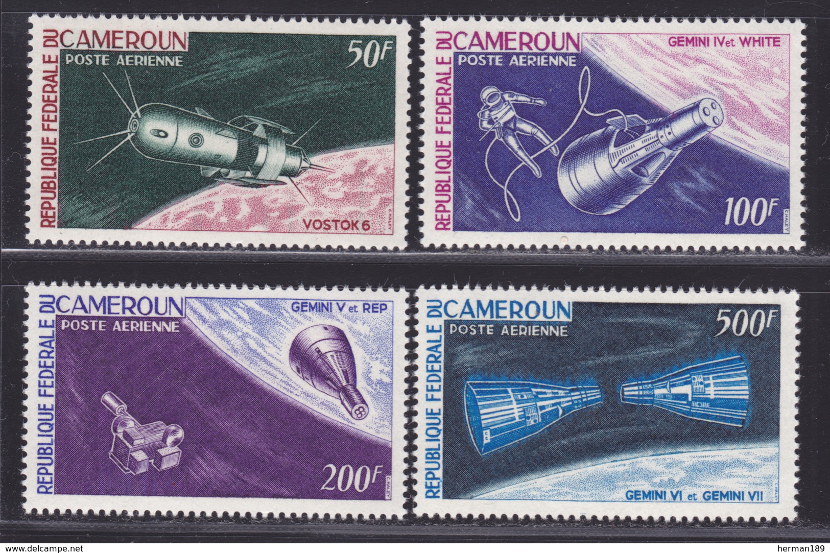 CAMEROUN AERIENS N°    70 à 73 ** MNH Neufs Sans Charnière, TB (D0875) Cosmos, Gémini, Vostok - Kamerun (1960-...)