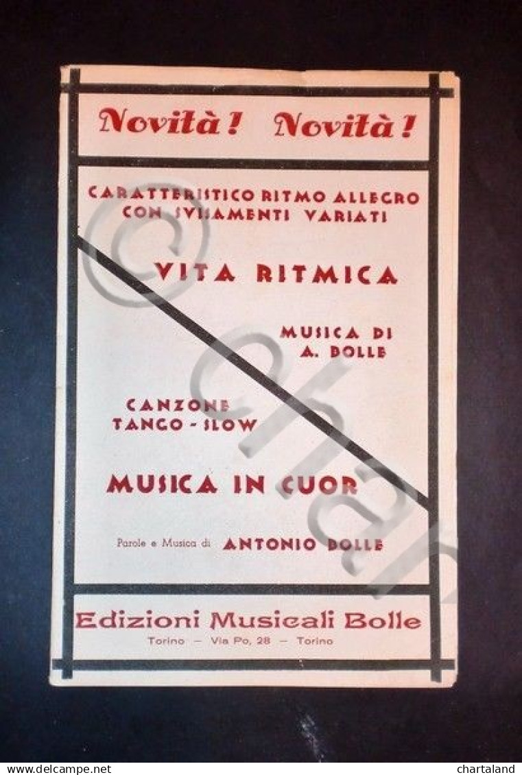 Musica Spartiti - "Vita Ritmica" E "Musica In Cuor" - Antonio Bolle - 1947 C.a - Unclassified