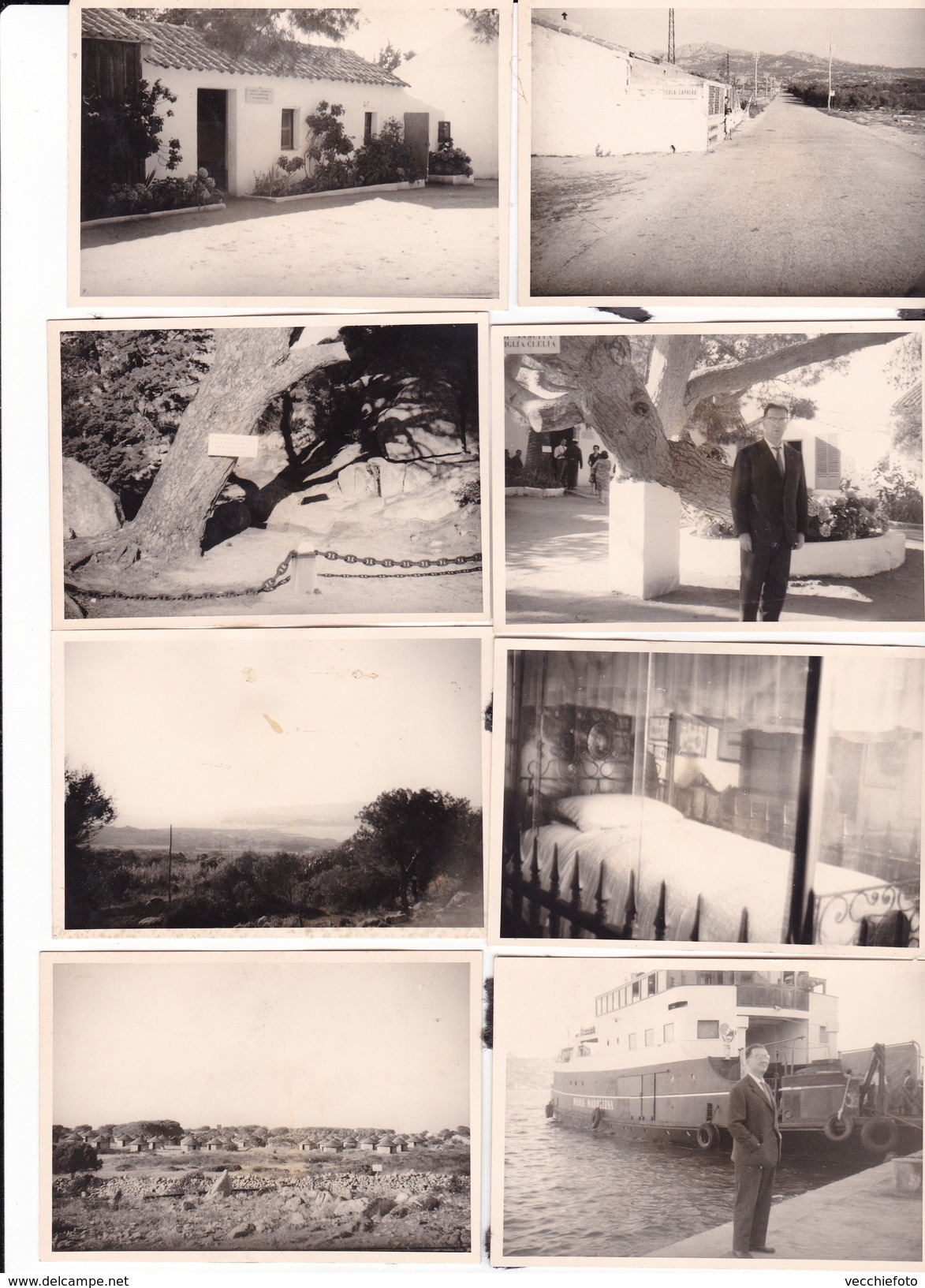 CAPRERA - LOTTO DI 12 FOTO DEL 1962 CON LUOGHI DI GARIBALDI - Lieux