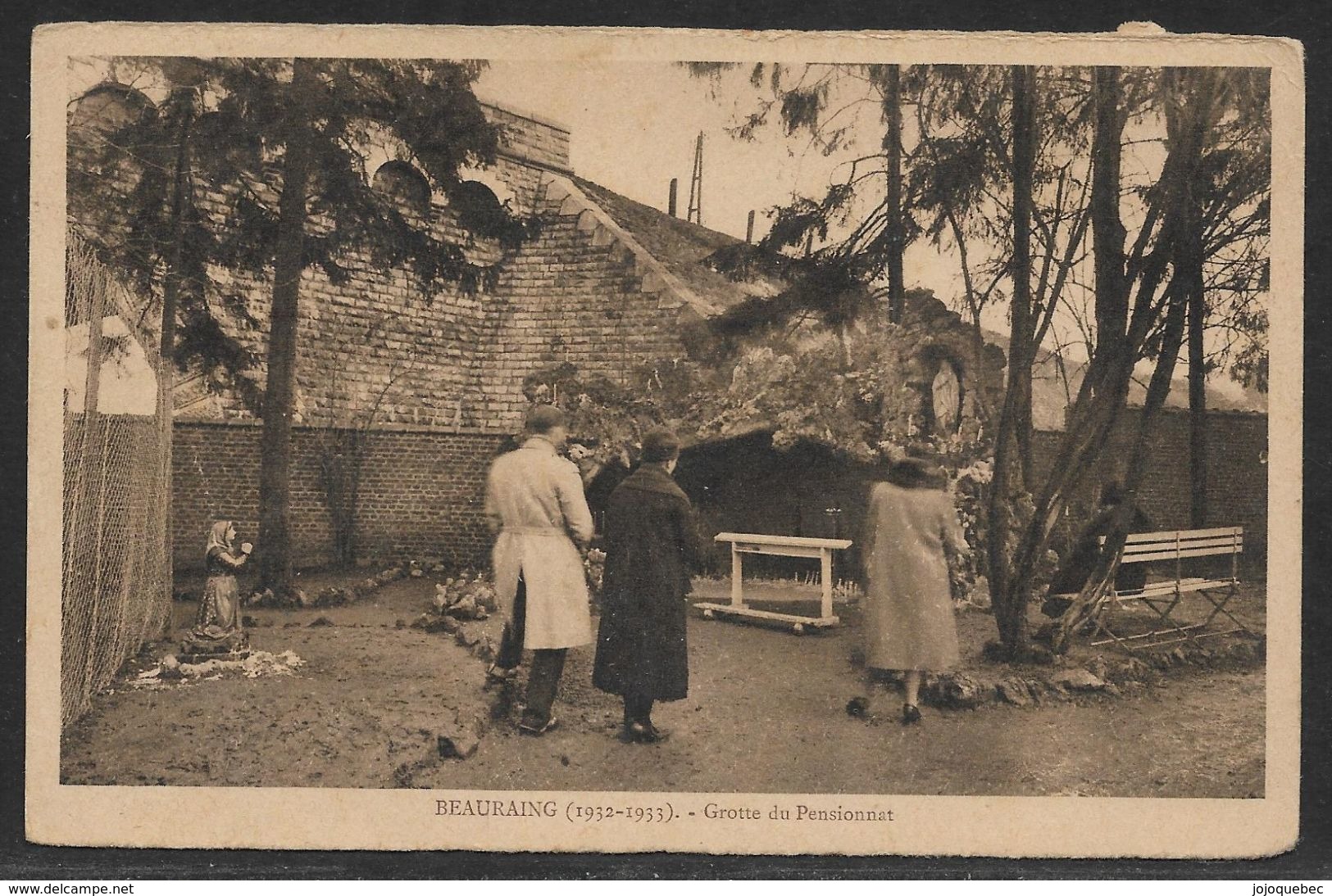 Carte Postale Ancienne De Beauraing ( 1932 - 1933 ) - Grotte Du Pensionnat, VINTAGE POSTCARD OF BELGIUM, GROTTE DU PENSI - Beauraing