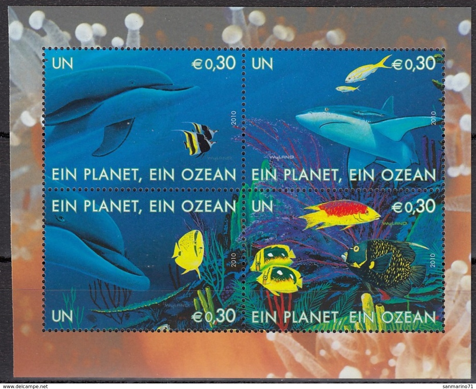 UNITED NATIONS Vienna 669-672,unused - Marine Life