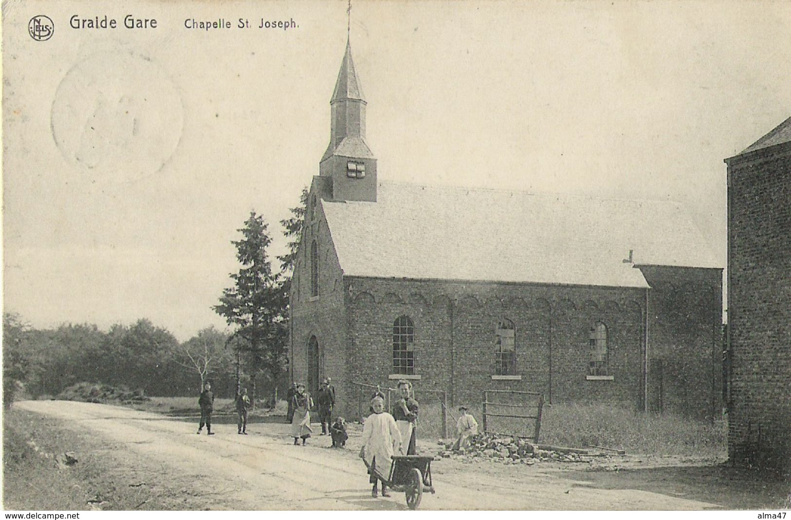 Graide Gare (Station) - Chapelle Saint-Joseph Bien Animée - Circulé 1909 Oblit. 2 étoiles - Hôtel Dury Petitjean, Graide - Bièvre