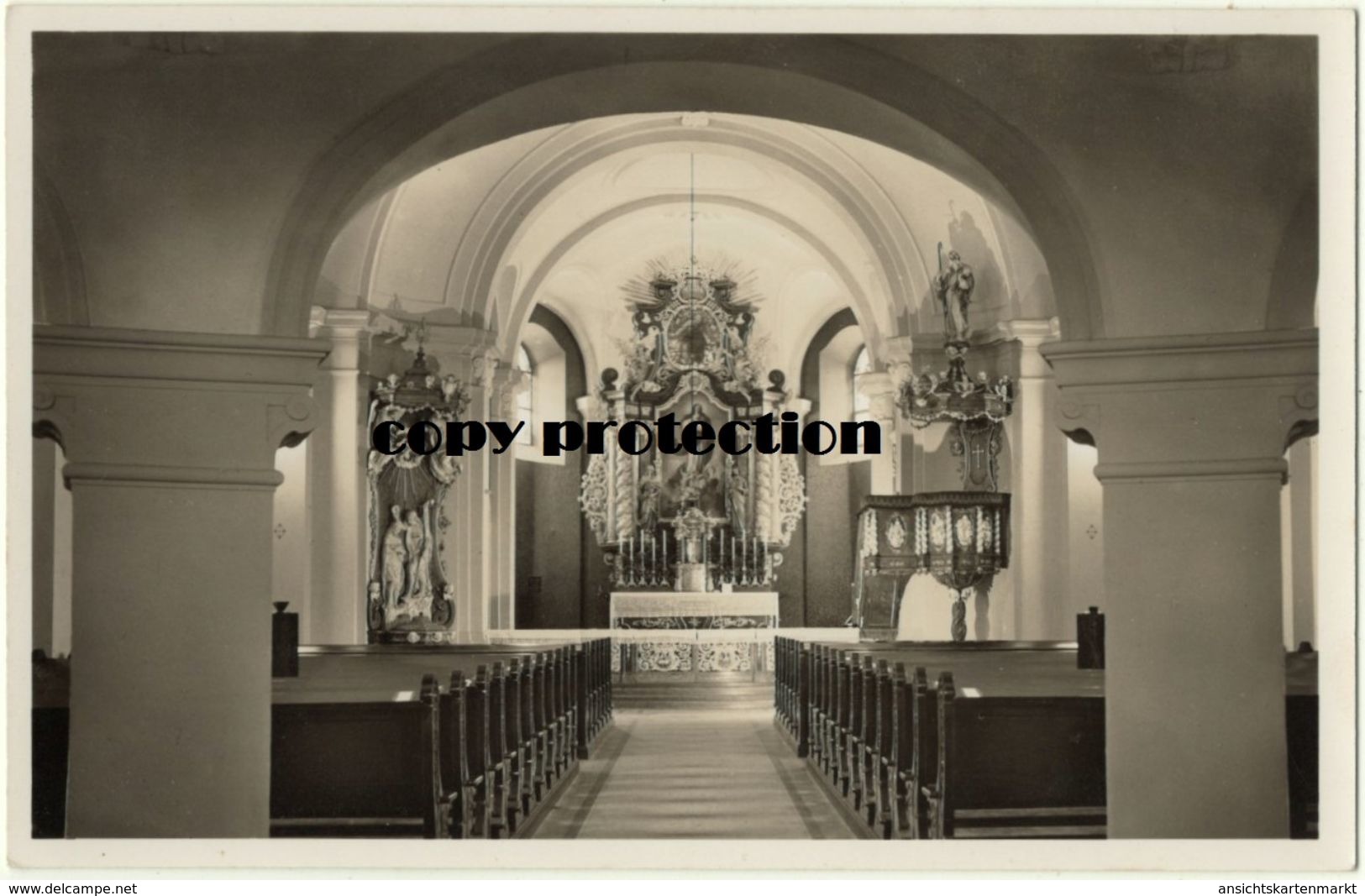 Bad Altheide, Kath. Pfarrkirche, Foto Postkarte - Pologne