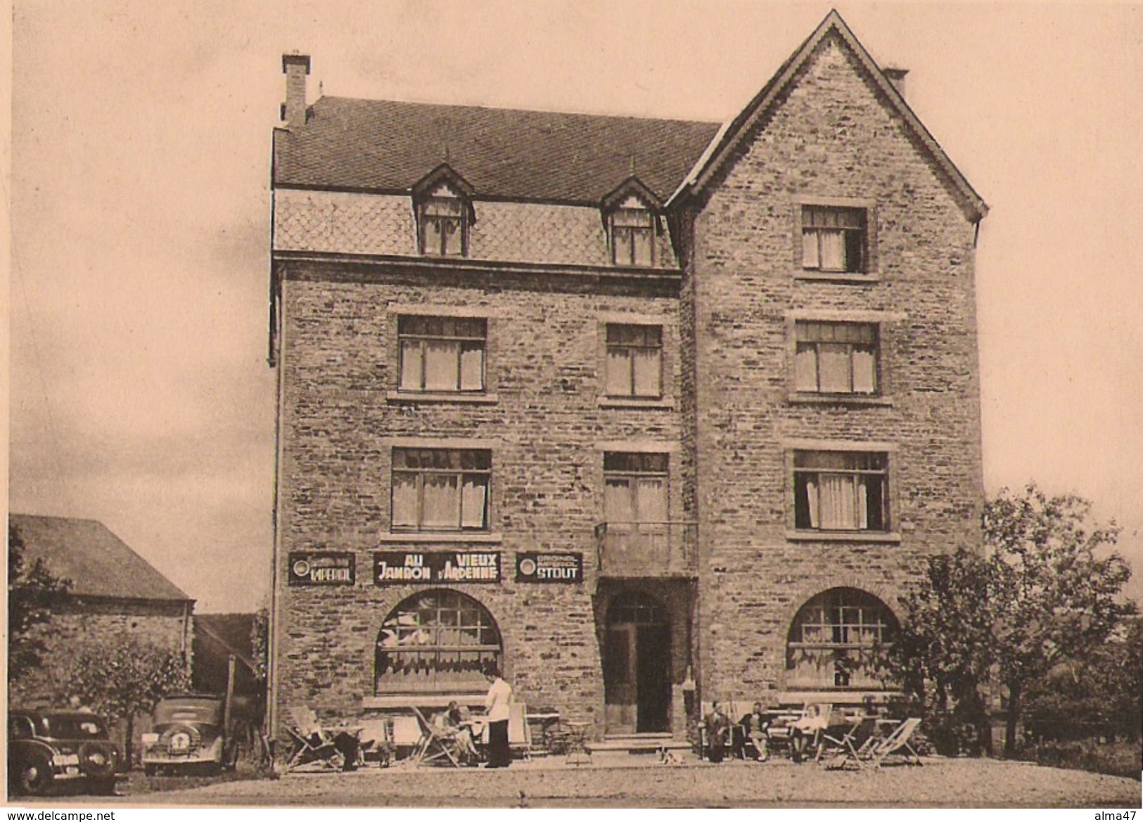 Villance - Au Vieux Jambon D'Ardenne Animé - OLDTIMMER - Circulé Sans Timbre - PHOTO CARTE Gevaert - RARE Et SUPER - Libin