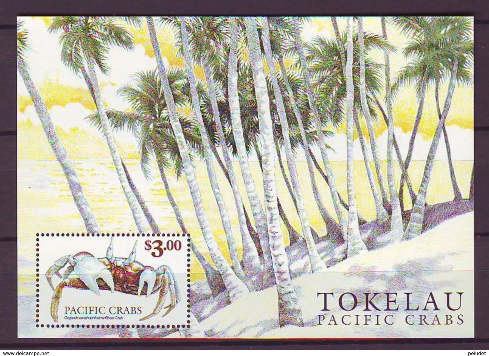 TOKELAU - 1999 Crabs Of The Pacific S/s - Mint** Mi B18 - Tokelau