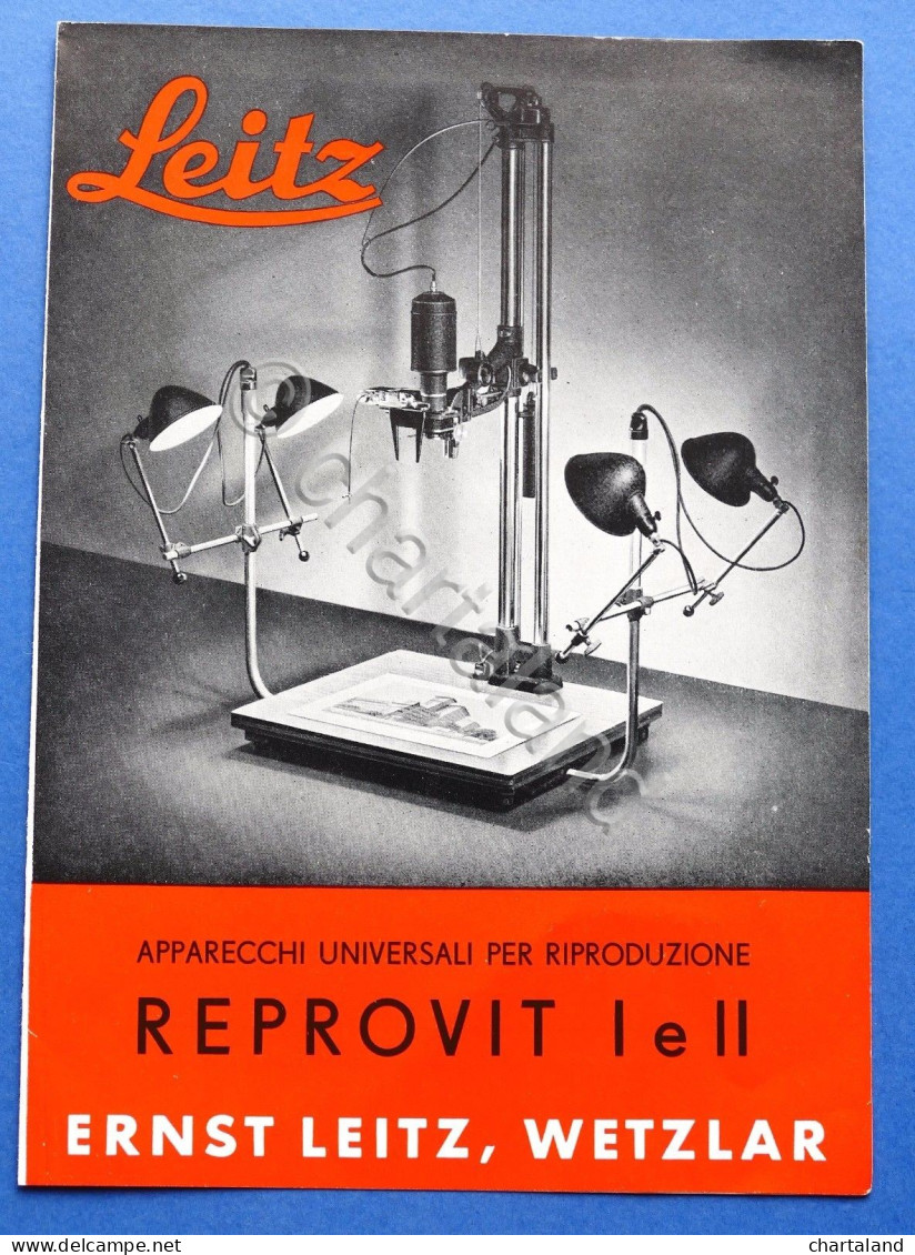 Pubblicità Fotografia - Brochure Leitz - Apparecchi Reprovit I E II - 1950 Ca. - Non Classés