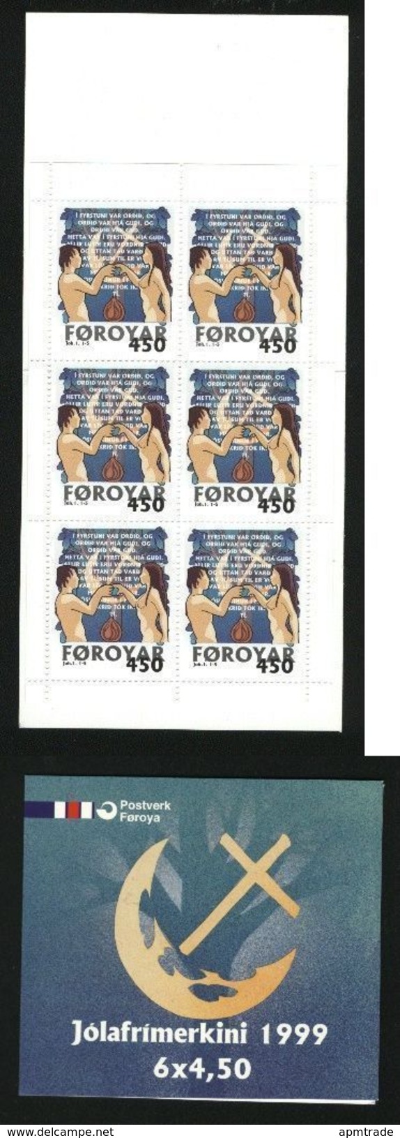 Faroe Islands  Booklet MNH Christmas 1999 4,50 Kr. - Faroe Islands