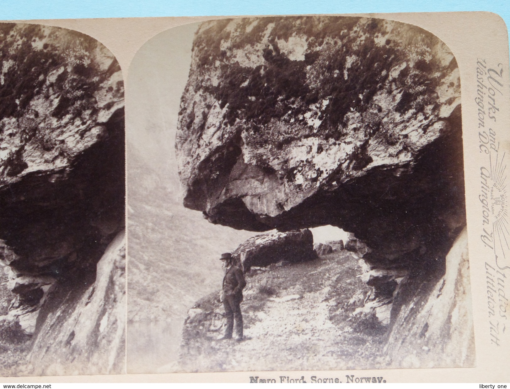 NAERO FJORD, SOGNE, NORWAY ( Norske / Norge ) Stereo Photo Underwood & Underwood ( Look For Detail ) ! - Stereoscopic