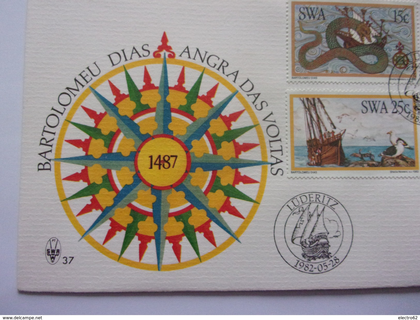 FDC SWA Afrique Du Sud Ouest Explorateur Bartolomeu Dias Portugais Bateau Caravelle - Explorateurs