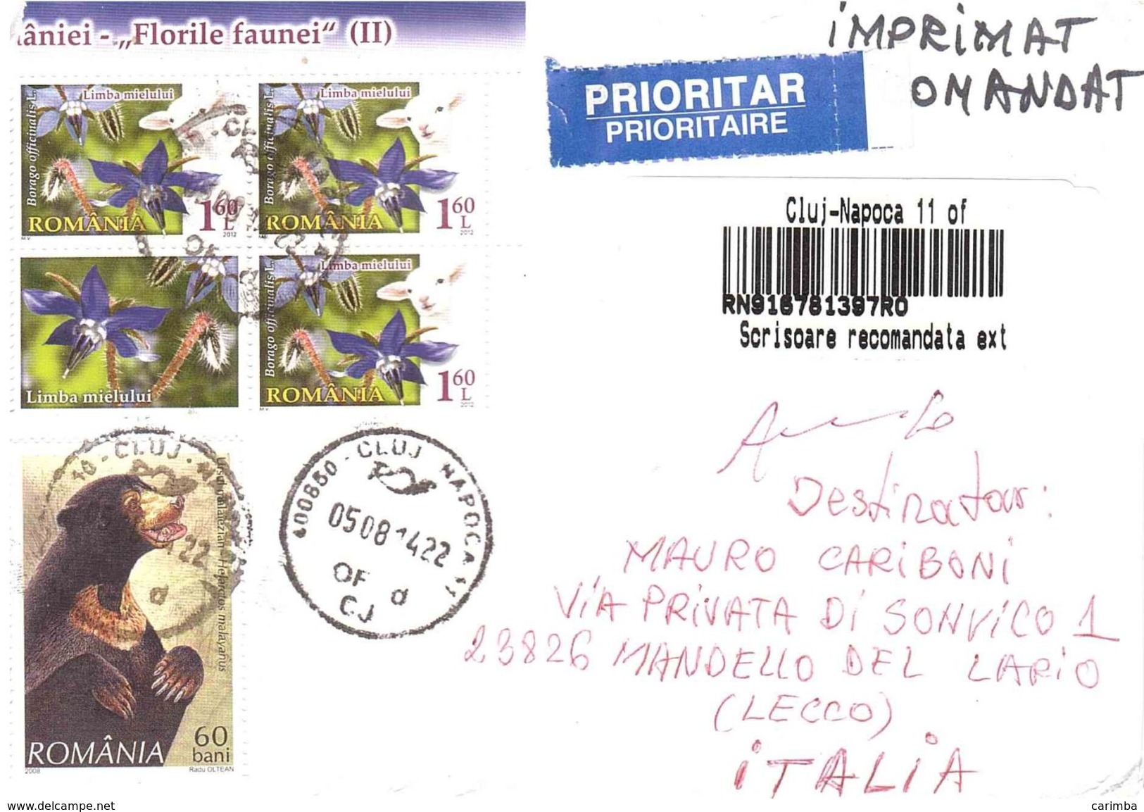 AFFRANCATURA MISTA  X ITALY - Covers & Documents