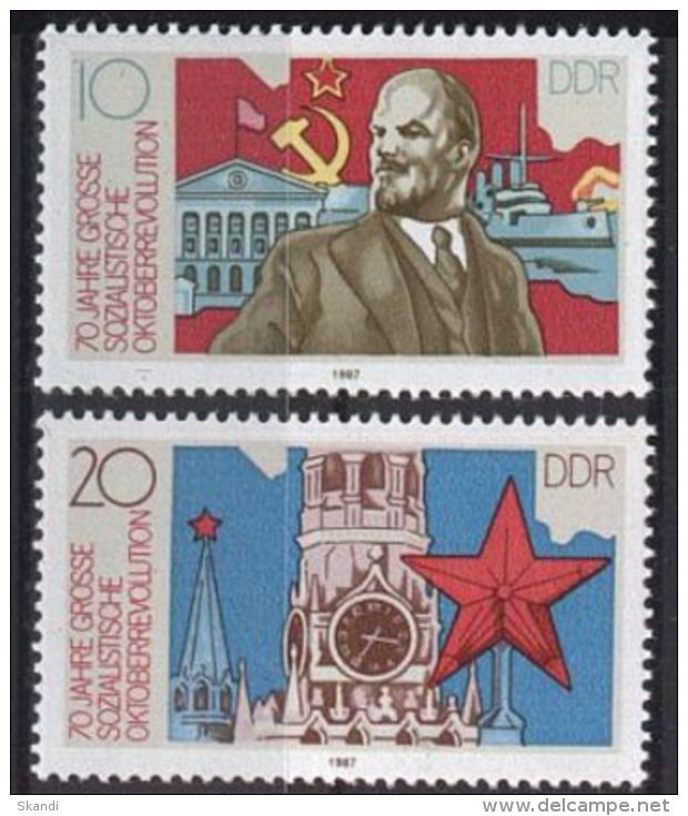 DDR 1987 Mi-Nr. 3130/31 ** MNH - Ongebruikt