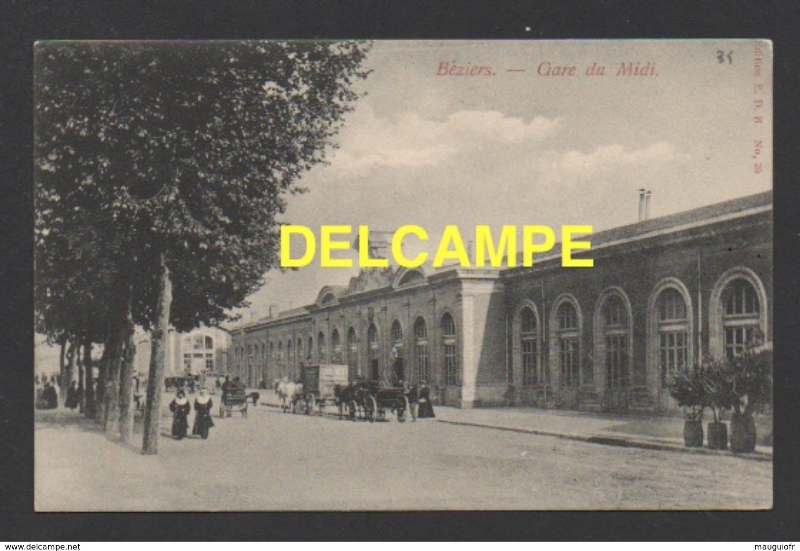 DF / 34 HERAULT / BÉZIERS / GARE DU MIDI / ANIMÉE / CIRCULÉE EN 1905 - Beziers