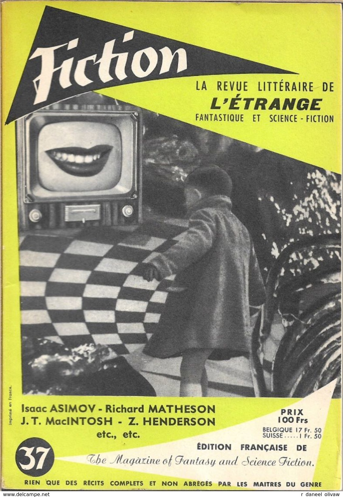 Fiction N° 37, Décembre 1956 (TBE) - Fictie